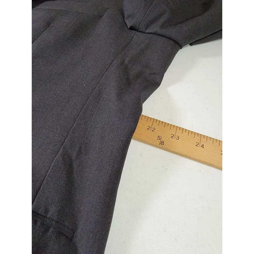 Pronto Uomo Men's Black Wool 2-Button Blazer Sport Coat Suit Jacket - 44R